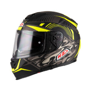 Casco Fibra Iron Negro amarillo Certificado 